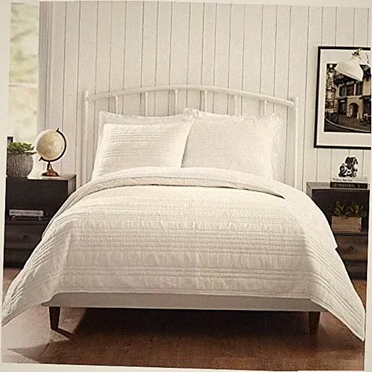 Atmosphere Double Gauze Quilt - Lightweight Breathable All Season King White