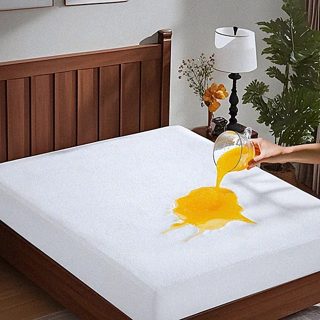 Double-Layer 100%Waterproof Bed Sheet Set with Fitted Sheet+2 Pillowcases