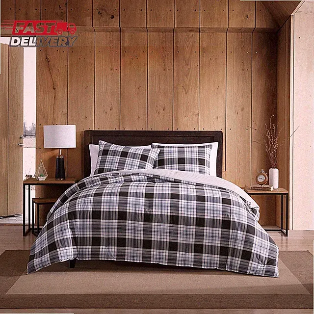 Eddie Bauer - Queen Comforter Set, Cotton Reversible Bedding with Matching Shams