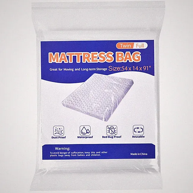 Mattress Bag for Moving Storage Plastic Mattress Protector Cover, Twin and F...