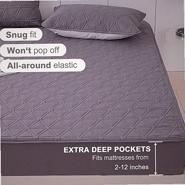 Multi solid color double Fitted sheet soft comfortable 50% waterproof bed sheet