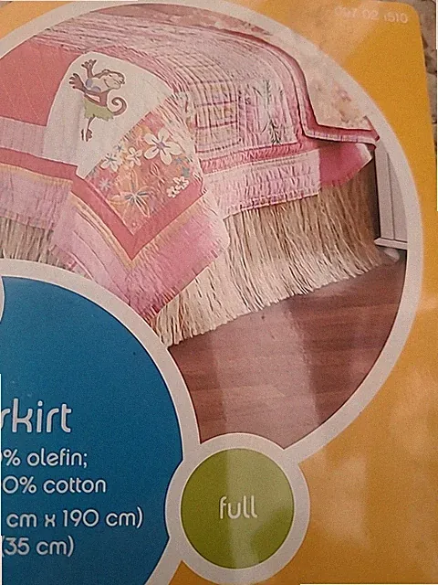 New DYR Full BEDSKIRT Hawaiian Luau BEACH Grass Skirt 54x75” Do Your Room 14Drop