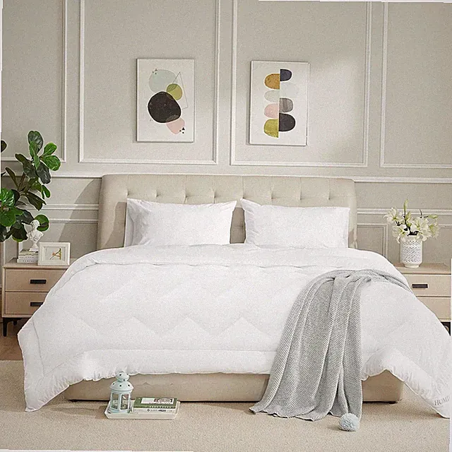 Queen Size Duvet Insert, 100% Cotton Comforter, All-Season, Hypoallergenic, Soft