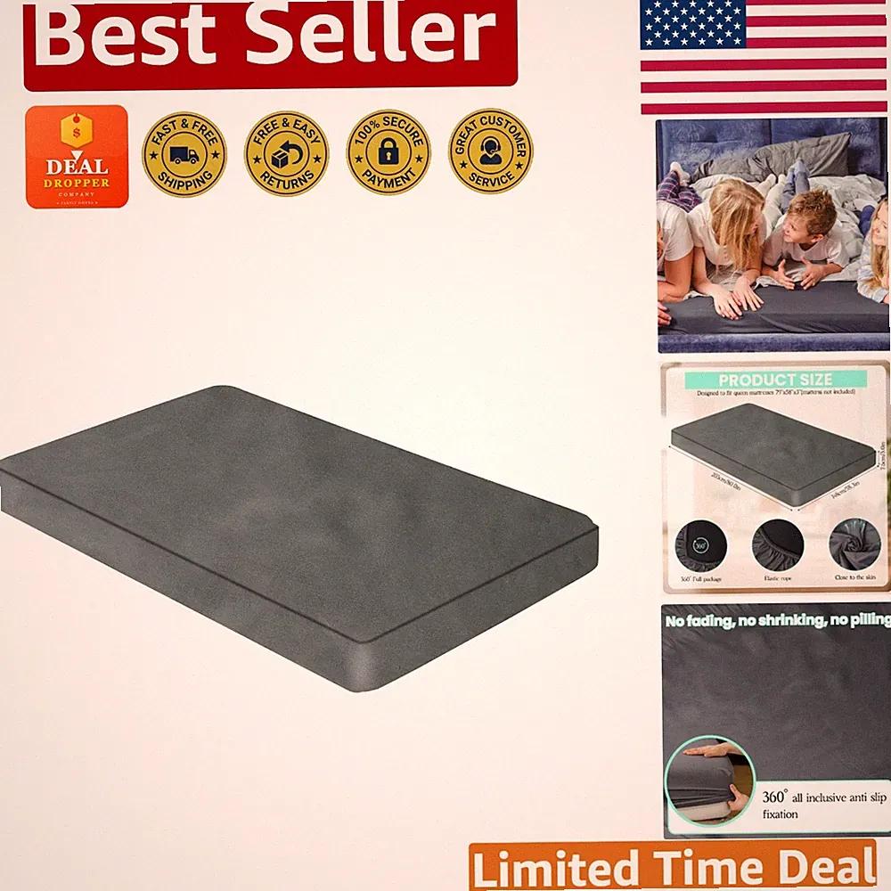 Queen Size Waterproof Mattress Topper Cover, Easy-Care Memory Foam Protector