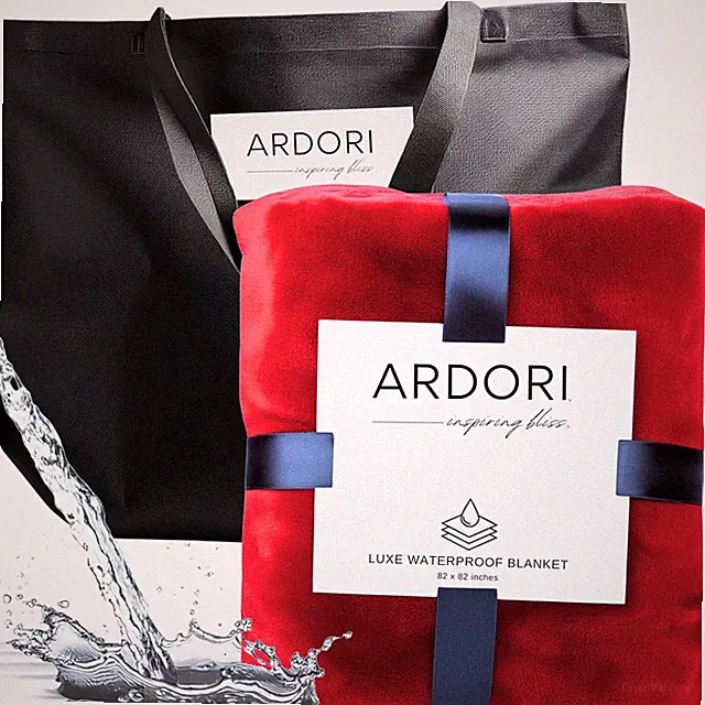 Waterproof Blanket for Bed Intimacy (Red & Black King 82x82) Absorbent Leakproof