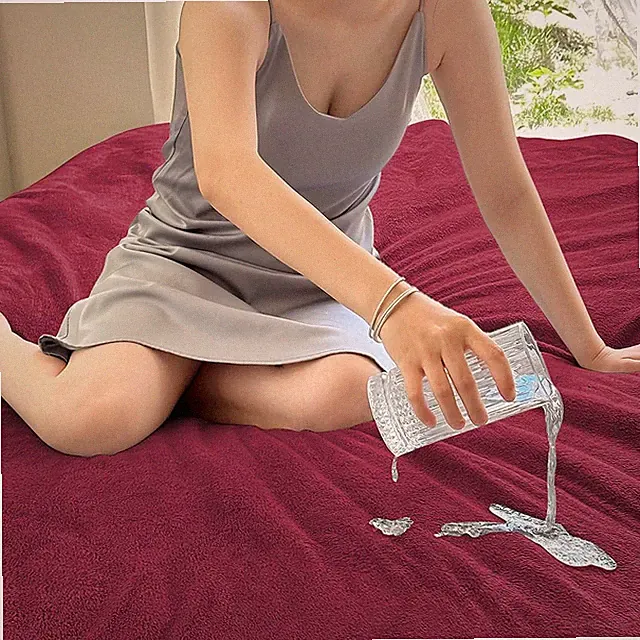 Waterproof Throw Blanket for Couples, Leakproof Flannel Fleece Squirt Blanket, 4