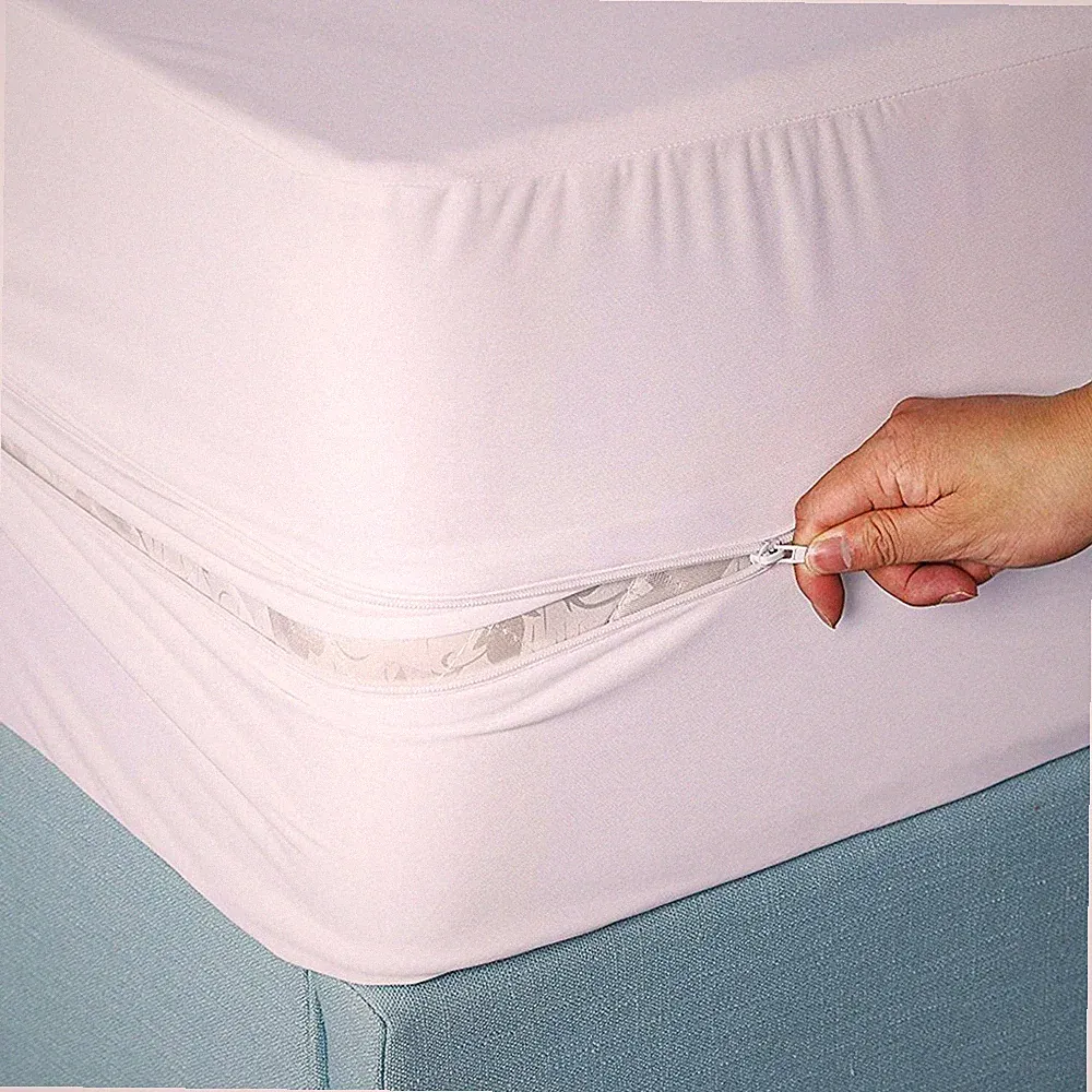 Zippered Mattress Encasement Waterproof Bed Bug Mattress Protector Cover Pad