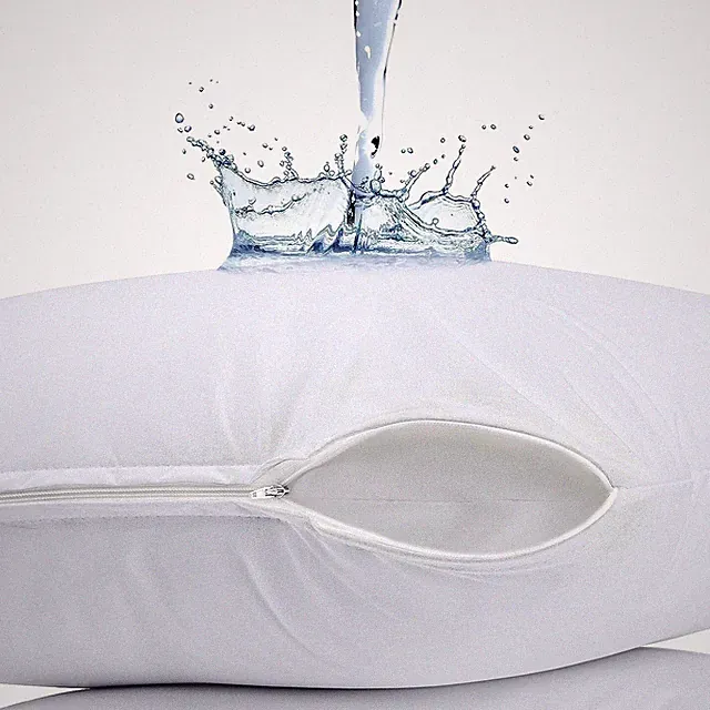 Zippered Pillow Case Standard Waterproof Pillow Protector Covers Breathable